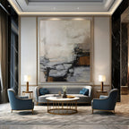 “Neutral Tones Abstract” - Minimalist Earthy Painting on Canvas PT1007