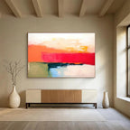 “Bold Color Block Landscape” - Abstract Modern Painting On Canvas PT056