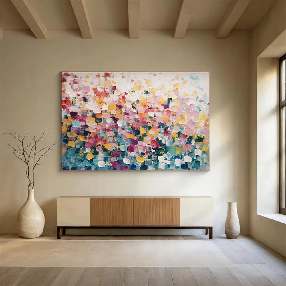 “Pastel Color Blocks” - Abstract Oil Painting On Canvas DKS882