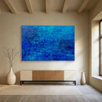 Deep Blue Abstract Painting On Canvas DKS072
