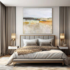Soft Earth - Tone Abstract, "Desert Hush" – Abstract Landscape Painting On Canvas PS0927
