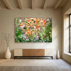 “Vibrant Floral Abstract in Green” - Textured Oil Painting on Canvas DKS922