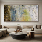 “Multi - Color Abstract Subtle Layers” - Serene Abstract Painting On Canvas PS0361