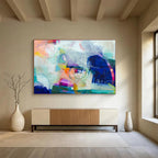 Colorful Eclectic Abstract Painting On Canvas DKS026