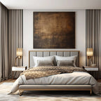 Dark Brown Textured, "Earthy Abyss" – Abstract Textured Painting On Canvas PS0944