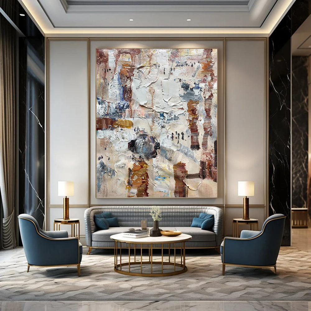 “Colorful Textured Abstract” - Abstract Expressionist Painting On Canvas PT1302