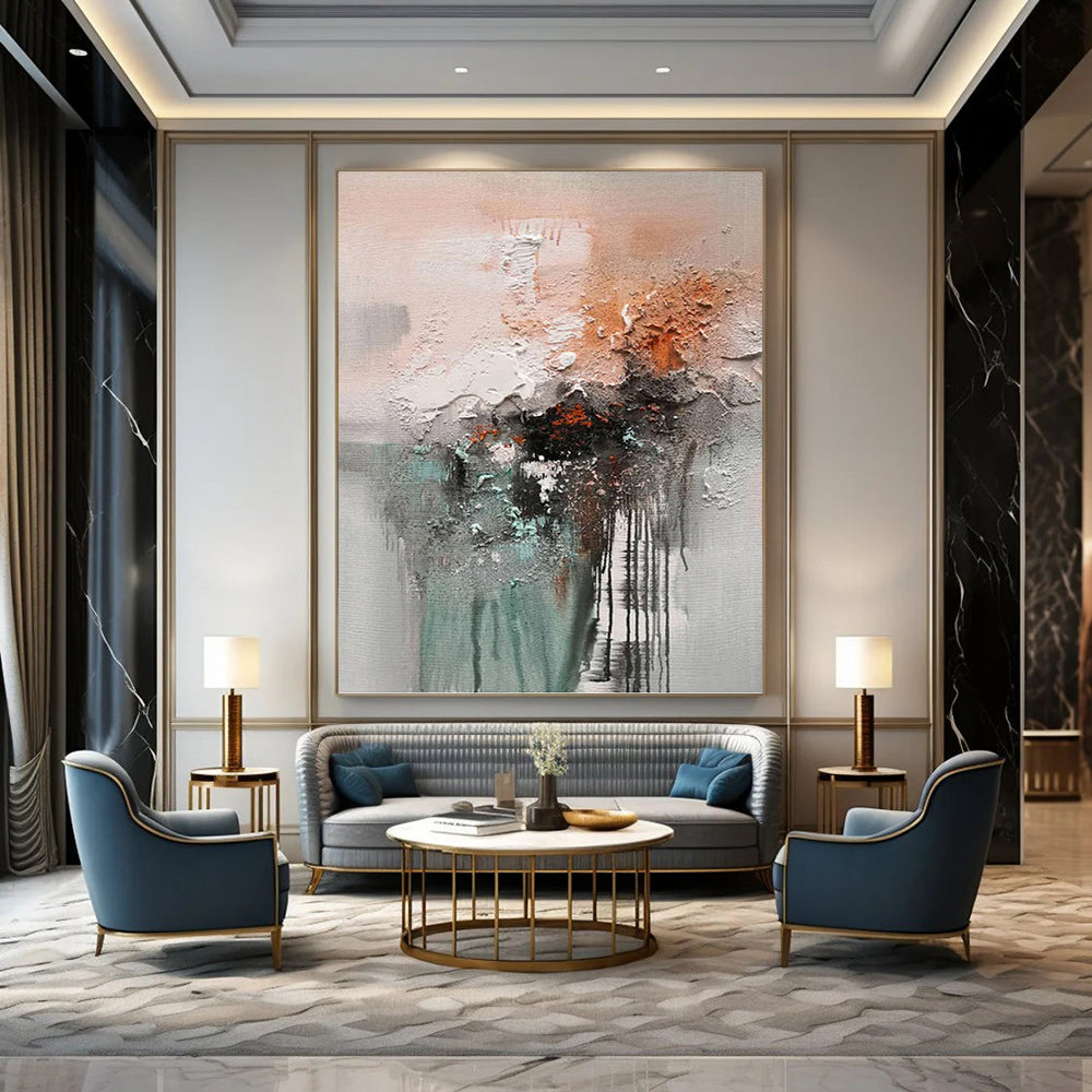 “Textured Abstract Mix” - Mixed - Media, Tactile - Styled Painting On Canvas PT1564