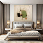 Black, Green, Earthy Tones with Line Textures "Line - Textured Abstraction" Abstract Painting On Canvas PS1283