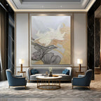 “Line - Detailed Floral Abstract” - Contemporary Floral Painting On Canvas PT1958