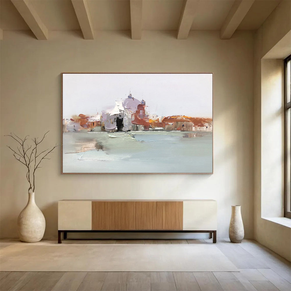 “Impressionistic Venetian Scene” - Impressionistic Cityscape Painting, Ideal for European - Inspired Home & Art Gallery DKS631