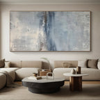 “Soft Blue - Grey Abstract Landscape” - Impressionistic Abstract Painting On Canvas PS0271