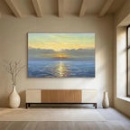 “Serene Sea Sunset” - Realistic Oil Painting On Canvas DKS883