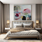 Colorful, Chaotic Strokes "Urban Sketchbook" Abstract Painting On Canvas PS1406
