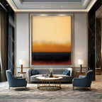 “Yellow - Brown - Black Gradient Abstract” - Color - Field Painting On Canvas PT1948