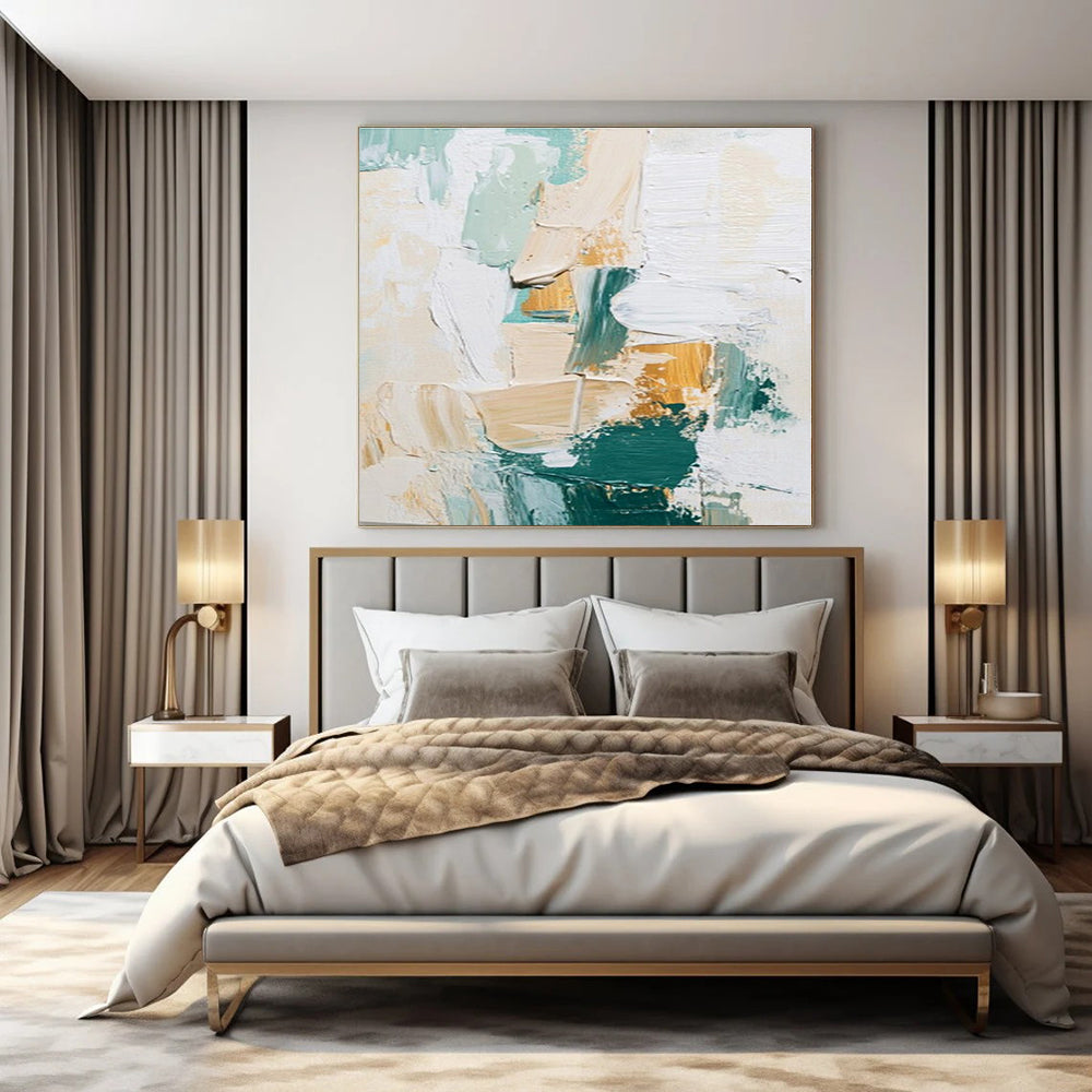 Earthy Tones with Textured Brushstrokes "Textured Earth" Abstract Painting On Canvas PS1282