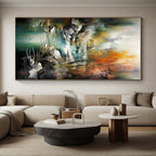Colorful Abstract Landscape Painting On Canvas PS0832