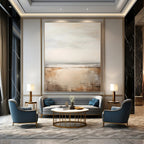 “Seascape in Haze” - Subtle Coastal Tones & Misty Layers Painting On Canvas DS132