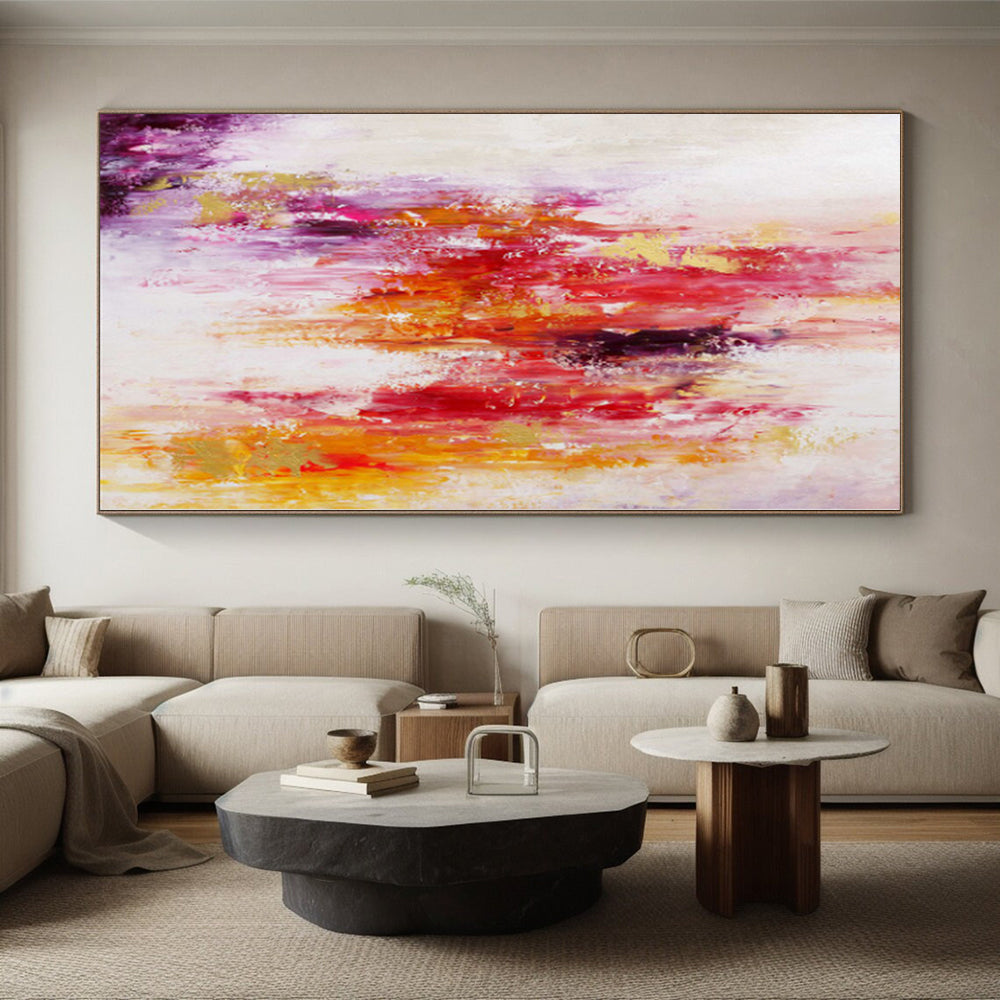 “Color Cascade Abstract” - Fluid Abstract Painting On Canvas PS0060