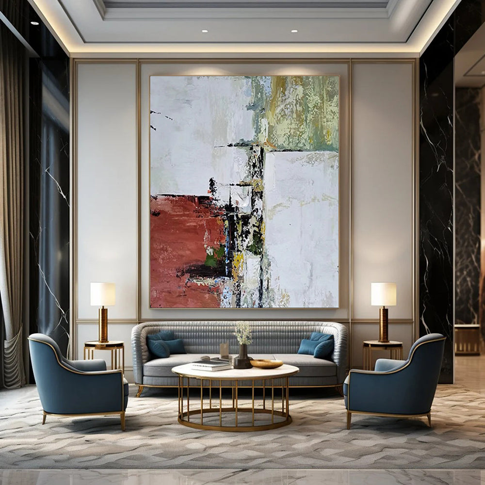 “Colorful Abstract Layers” - Abstract Landscape Painting On Canvas DS039