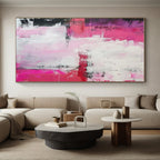 Pink & Purple Abstract Fusion Painting On Canvas PS0814
