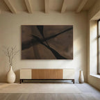 “Brown and Black Ethereal Abstract” - Abstract Painting on Canvas, Fits Study & Library DKS585