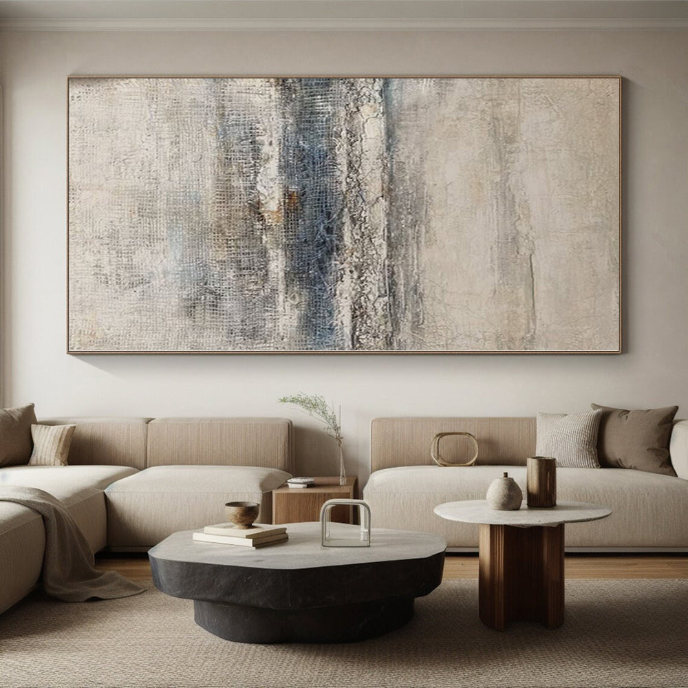 “Neutral Tones Textured Abstract” - Subtle Abstract Painting On Canvas PS0099