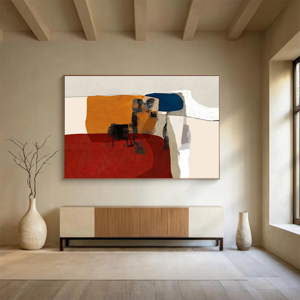 Bold Color - Block Abstract - Expressive Abstract Painting On Canvas DKS357