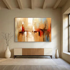 “Warm - Tone Urban Abstract” Abstract Painting On Canvas DKS278