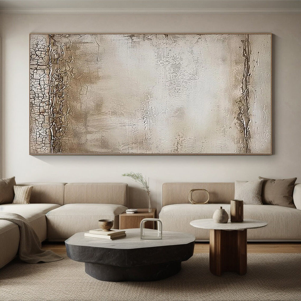 “Vintage Textured Abstract” - Rustic Abstract Painting On Canvas PS0083