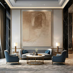 “Brown Abstract Sketch” - Abstract, Subtle - Styled Painting On Canvas PT1659