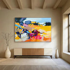 “Bold Color Block Abstract” - Dynamic Modern Painting On Canvas PT187
