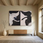 Black and White Swans in Symmetry Animal Painting On Canvas DKS125