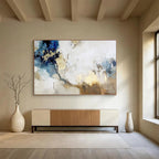 “Blue And Gold Revisited” - Abstract Painting On Canvas DKS509