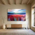 “Colorful Abstract Landscape” - Abstract, Expressionistic - Styled Painting On Canvas DKS010