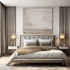 “Beige - White Textured Abstract” - Minimalist Abstract Painting On Canvas PS0121