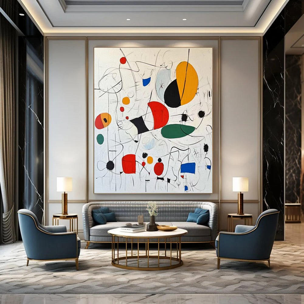 “Colorful Abstract Forms” - Abstract Expressionist Painting On Canvas PT1184
