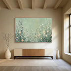 Wildflower Serenity - Wildflower Field Oil Painting, Suited for Spa & Guest Room DKS668