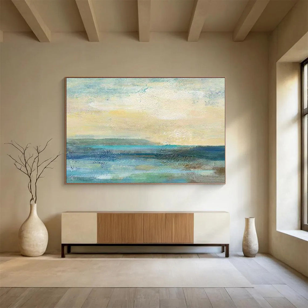 “Coastal Hues” - Abstract Seascape Painting On Canvas DKS435