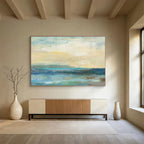 “Coastal Hues” - Abstract Seascape Painting On Canvas DKS435