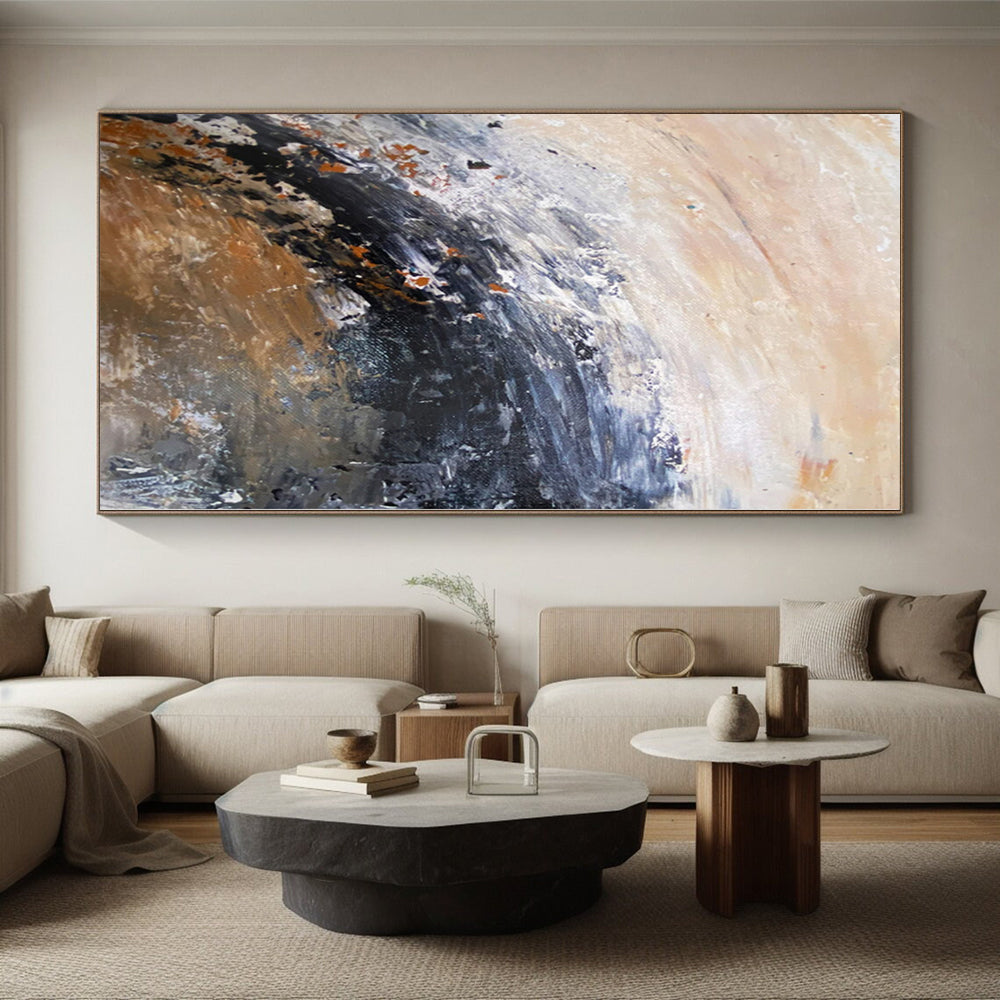 “Earth - Toned Abstract Swirl” - Abstract Landscape - Inspired Painting On Canvas PS0009