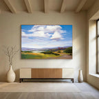 “Sunny Valley” - Impressionistic Landscape Painting On Canvas DKS434