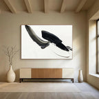 “Dual - Tone Bold Strokes” - Minimalist Oil Painting on Canvas DKS910