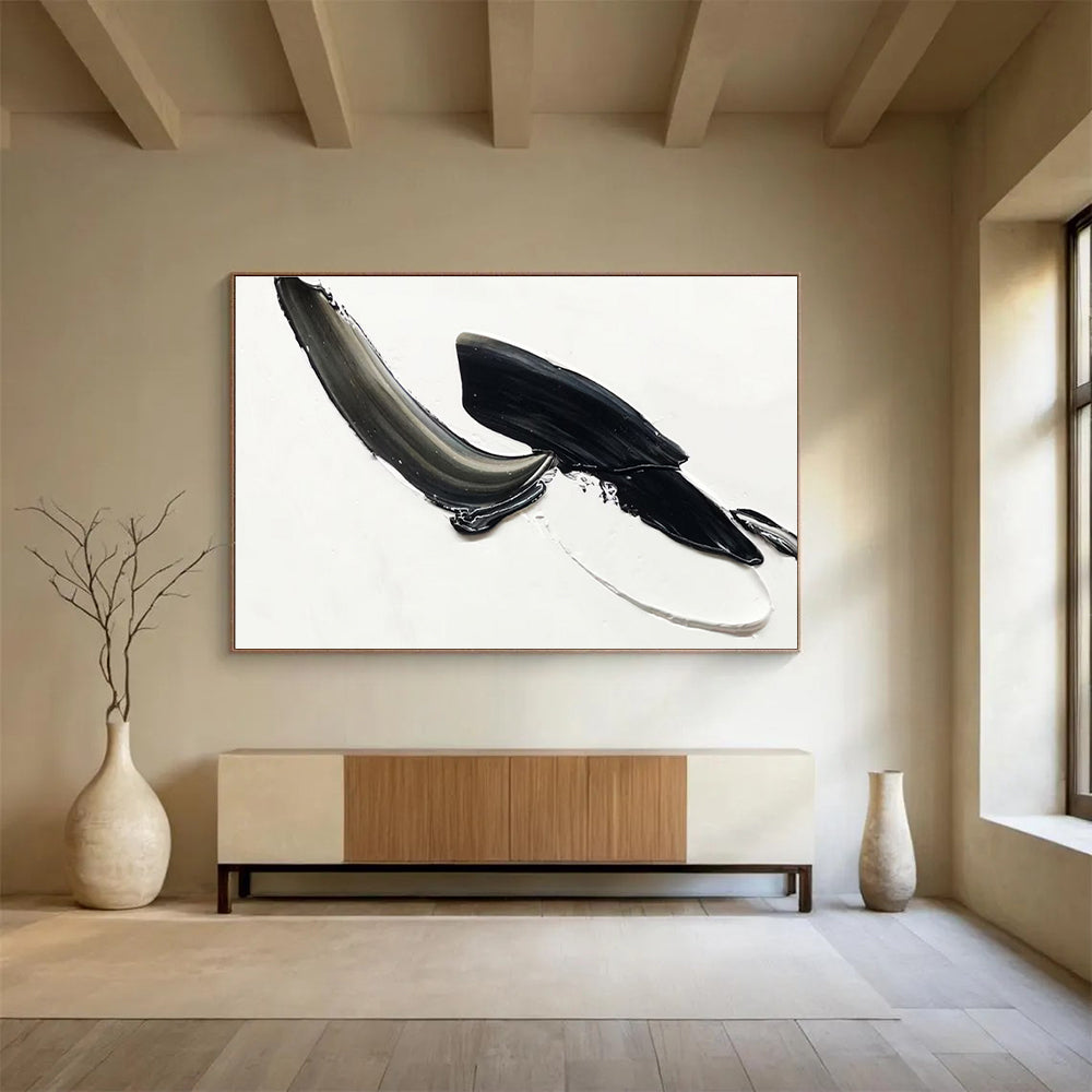 “Dual - Tone Bold Strokes” - Minimalist Oil Painting on Canvas DKS910