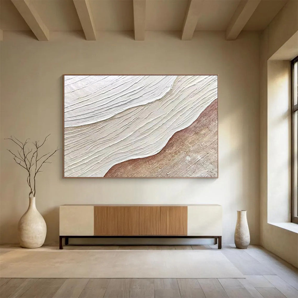 “Textured Wave Abstract” - Abstract Painting On Canvas DKS525