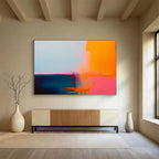 “Vibrant Color Block Fusion” - Abstract Color - Block Painting On Canvas DKS491