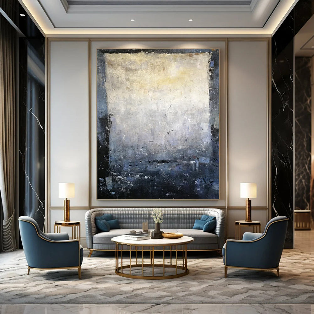 “Gray - Toned Abstract Minimalism” - Minimalist, Textured Painting On Canvas PT1577