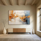 “Gold & Gray Urban Abstract” - Modern Cityscape Painting On Canvas PT183