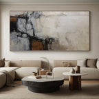 “Textured Abstract in Neutral Tones” - Impressionistic Abstract Painting On Canvas PS0257