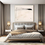 Minimalist Black and White, "Ink Traces" – Minimalist Abstract Painting On Canvas PS1030
