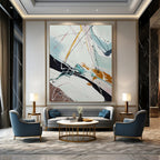 “Colorful Line Abstraction” - Abstract Expressionist Painting On Canvas DS046